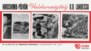 Hiroshima-päivän valokuvanäyttely Lahdessa